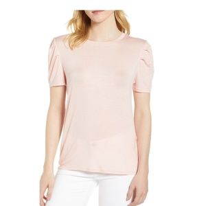 Chelsea28 Shoulder Pleat Top in Pink Hero Size Small